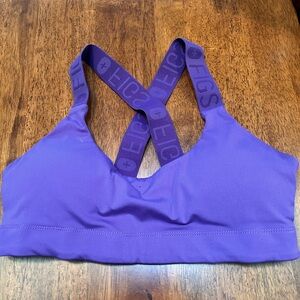 Figs Women's Vibrant Purple Sports Bra